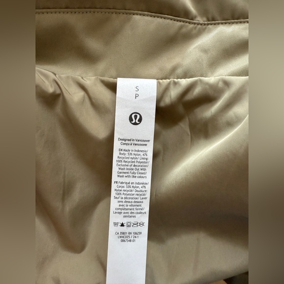 LULULEMON Oversized Fit Coaches Jacket Small Khaki - Picture 5 of 7